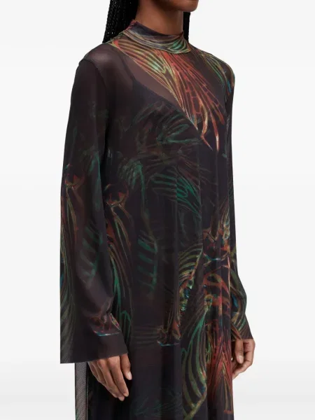 Rochie maxi Osklen cu imagine negru