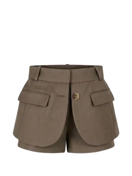 Pantaloni scurți Monse de lână maro