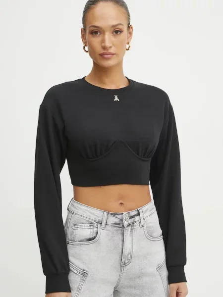 Patrizia Pepe bluza gładka czarny