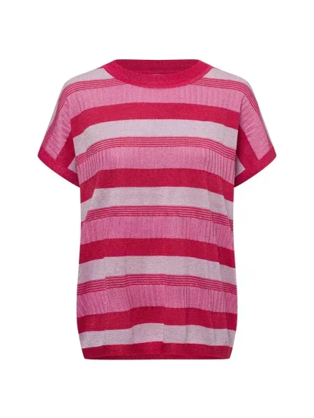 Nümph koszulka z dzianiny Numaja Kobiety różowy|czerwony w paski S czerwona