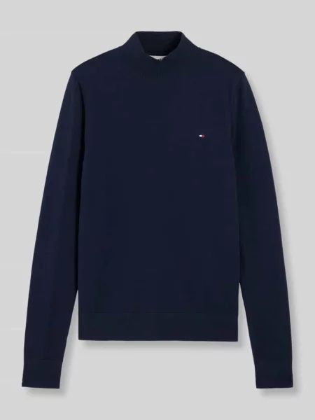 Bluzka z długim rękawem z detalem z logo Tommy Hilfiger granatowa