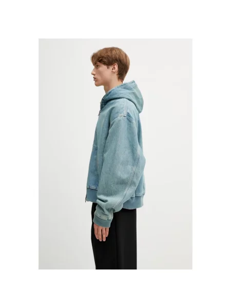 Vetements Workwear Denim kurtka przejściowa jeansowa niebieska