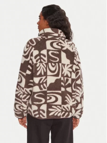 Fleecová mikina Quiksilver hnědá