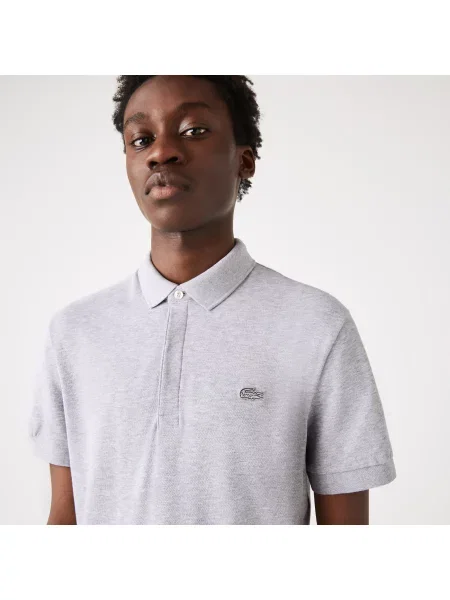 Lacoste Koszulka Polo Smart Paris Z Elastycznej Bawełny szara