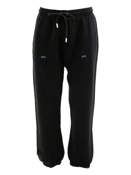 Pantaloni Off-white cu imagine alergare alb