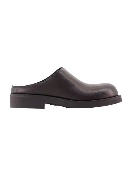Klapki Mm6 Maison Margiela skórzane czarne