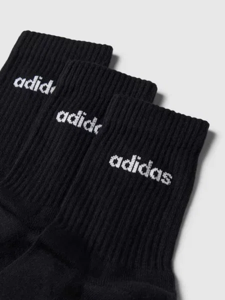 Skarpety z detalami z logo w zestawie 3 szt. Adidas czarne