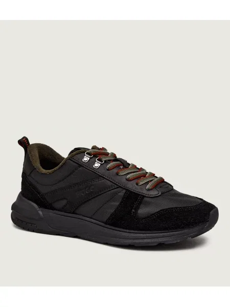 HUGO Sneakers | piele întoarsă negru