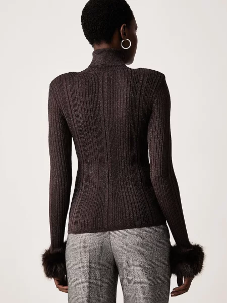 Gaudi sweter z wiskozą brązowy