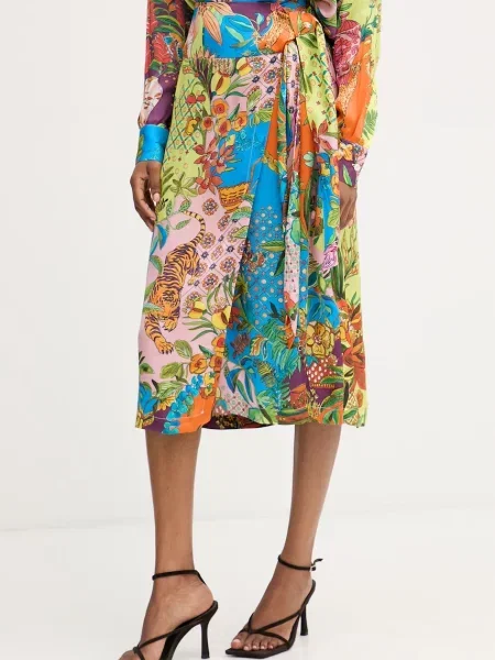 Liu Jo spódnica kopertowa z niebieska