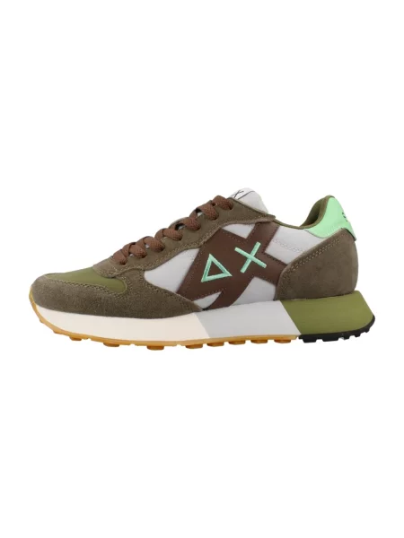Sneakersy Sun68 skórzane zielone