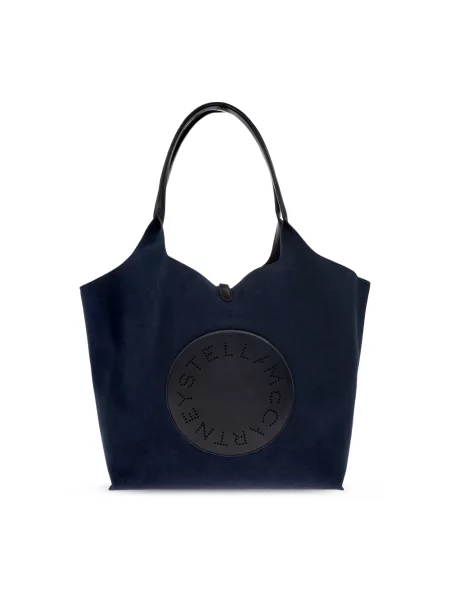 Shopperka Stella Mccartney z logo dwustronna niebieska