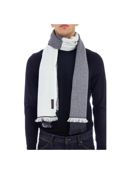 Szal Zegna z frędzli szara