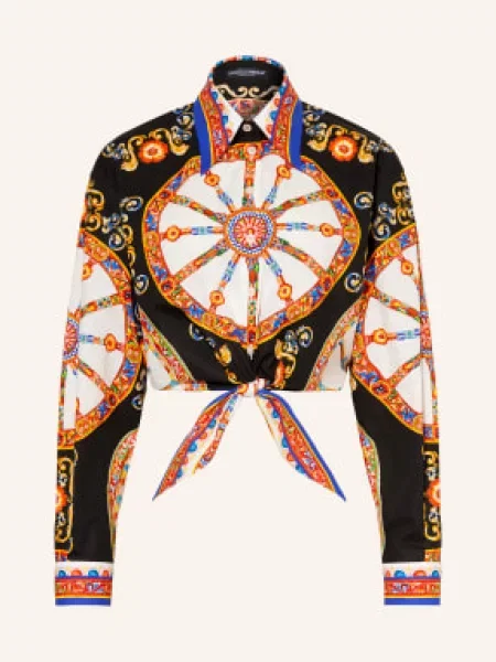 Dolce & Gabbana Bluzka Koszulowa schwarz biała