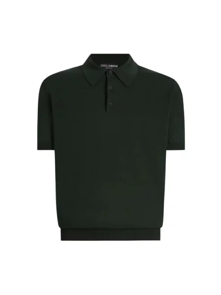 Koszulka polo Dolce And Gabbana ażurowa zielona