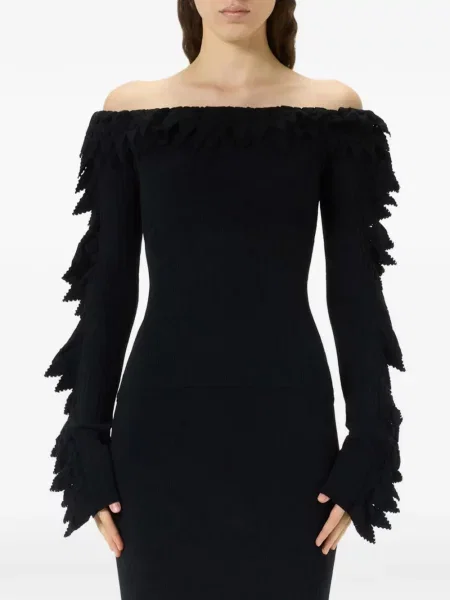 Pulover Blumarine cu volane negru