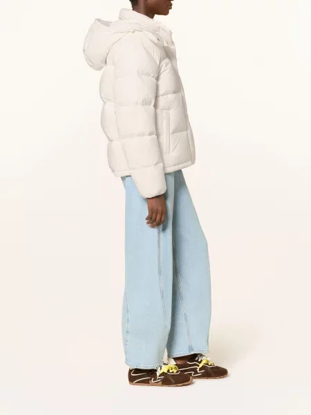 Tommy Jeans Péřové Bundy S Odnímatelnou Kapucí bílá