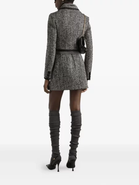 Fusta mini Dolce & Gabbana din tweed negru