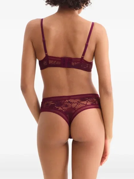 Sutien Eres cu model floral din dantelă violet