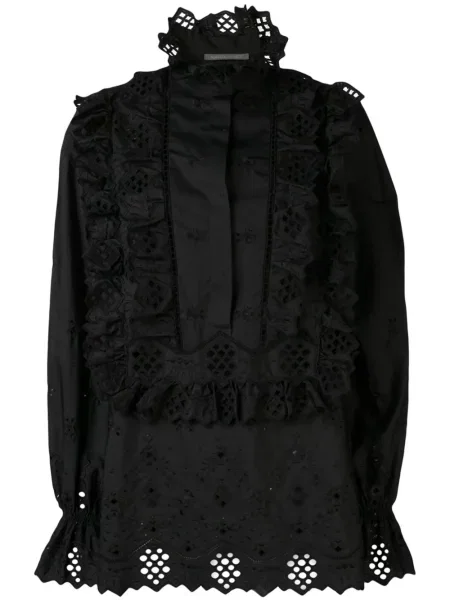Bluză Alberta Ferretti cu broderie negru