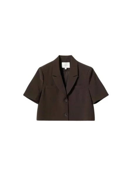 Noella Blejzr N-Leanne Crop Blazer čokoládová