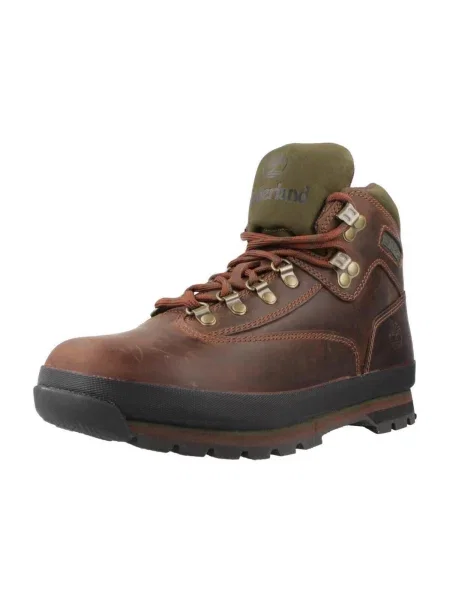 Šnurovacie čipkované trekingové čižmy Timberland hnedá