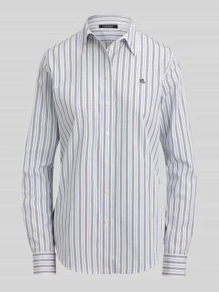 Bluzka z długim rękawem o kroju relaxed fit z mieszanki bawełny Lauren Ralph Lauren