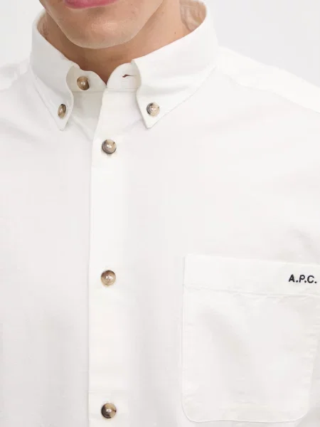 A.P.C. риза мъжка от Mateo Logo бяло