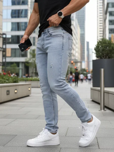 Pantaloni Dstreet albastru