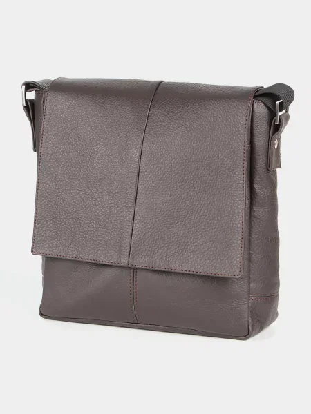 Кожаная сумка через плечо Shvigel коричневая