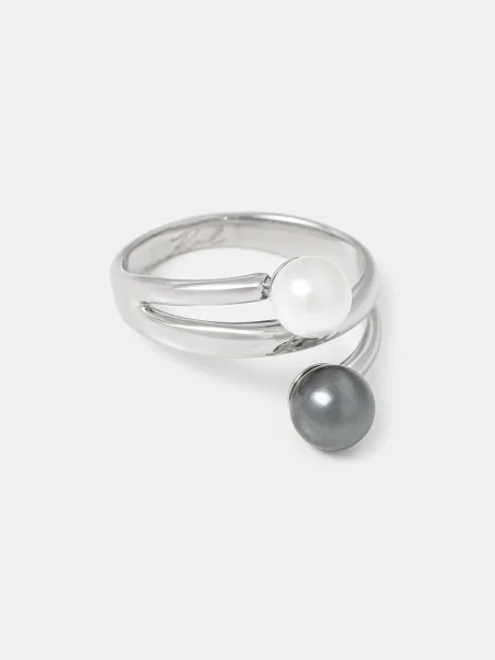 Karl Lagerfeld inel argintiu