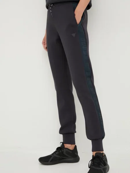 Guess pantaloni de trening pentru femei cu vâscoză ALLIE gri