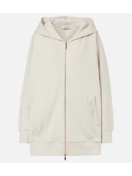 Top S Max Mara z dżerseju biały