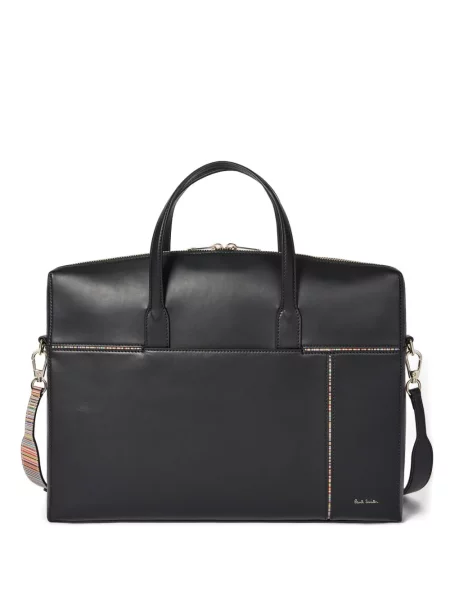 Torba na laptopa Paul Smith w paski czarna