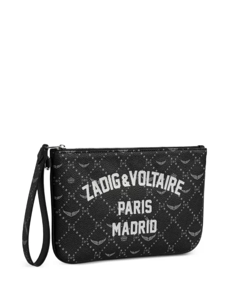 Geantă plic Zadig&voltaire cu imagine negru
