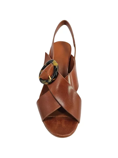 Sandale Madison.maison cu cataramă slingback maro