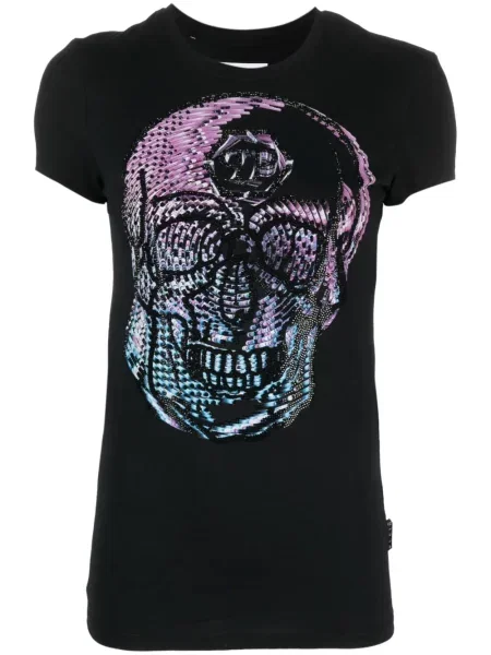 Tricou Philipp Plein de cristal negru