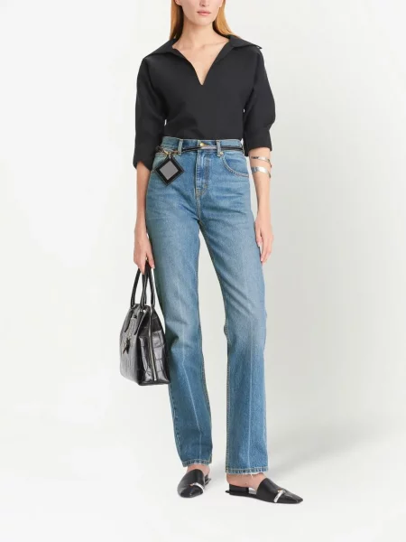 Tiesūs džinsai Tory Burch mėlyna