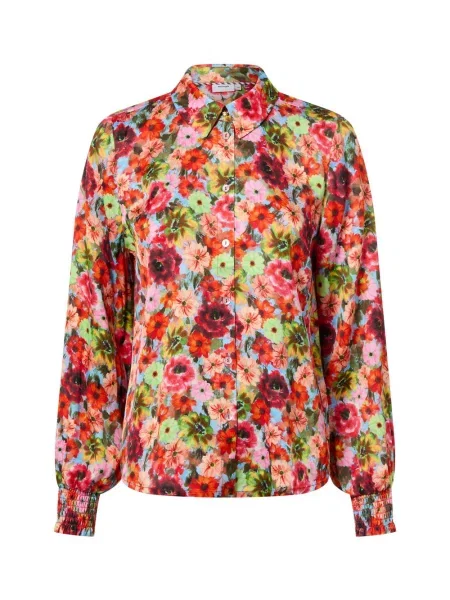 Nümph Letnia bluzka NUMista Kobiety czerwony|wielokolorowy wzorzysty 34 czerwona
