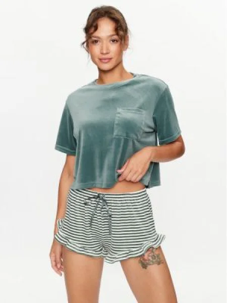 Hunkemöller Cămașă pijama Comfortable Fit verde