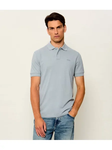 Tricou polo Boss Orange albastru