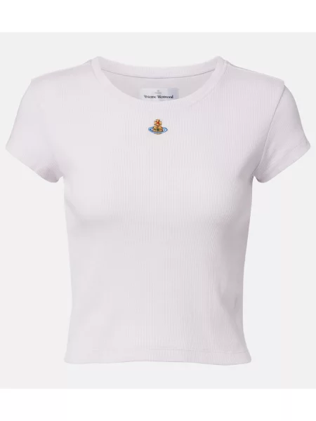 Cropp tricou Vivienne Westwood din jerseu alb