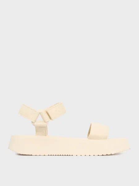 Босоніжки Calvin Klein Jeans на липучках бежеві