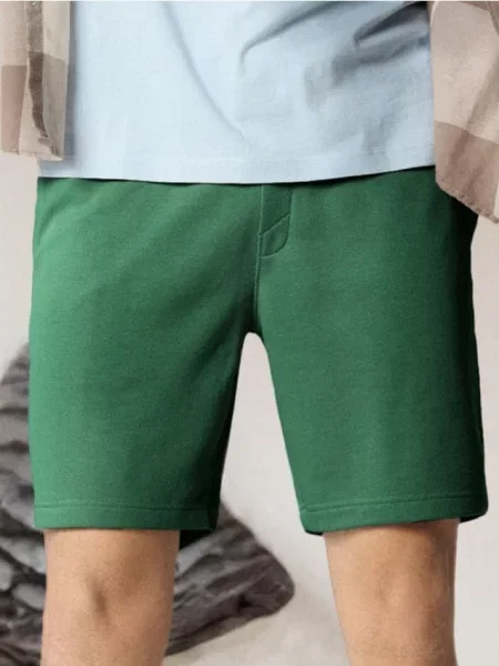 Sinsay Kraťasy s ozdobným vázáním zelená