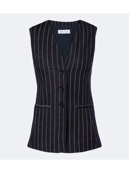 Vestă Max Mara cu dungi albastru