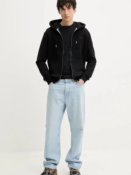 Bluza z kapturem Superdry Essential Logo Full Zip intensywny S czarny