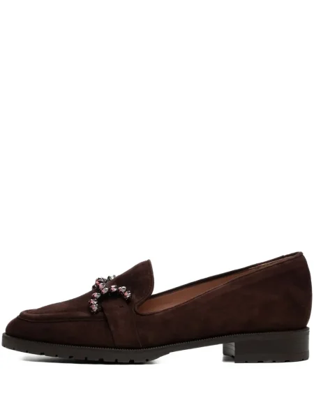 Loafersy Poche Paris zamszowe brązowe
