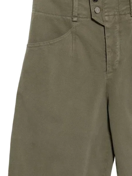 Pantaloni Lorena Antoniazzi cu talie înaltă verde