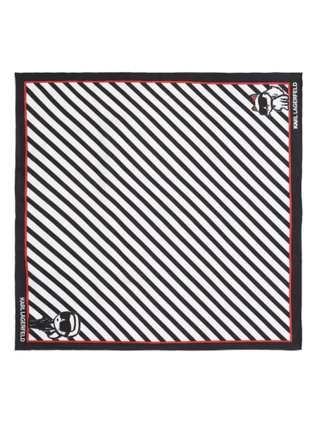 Svileni šal Karl Lagerfeld crna