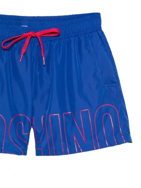 Kupaće gaće Moschino s printom s vezicama plava